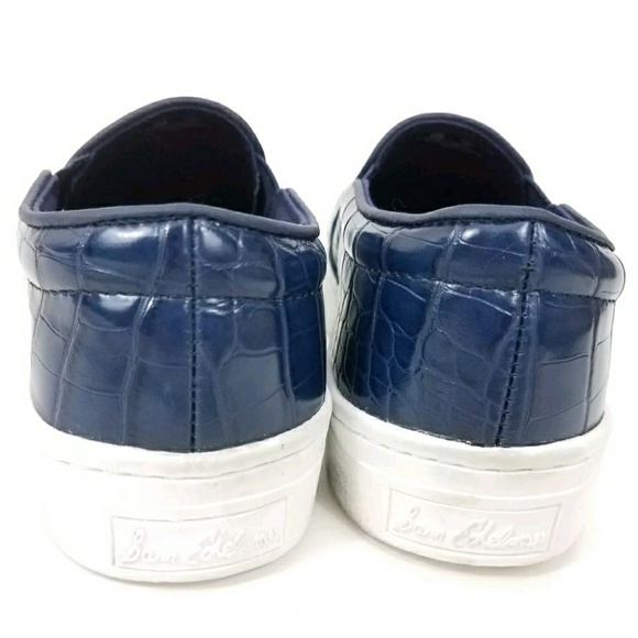 Sam Edelman alligator slip on blue sneakers size 8 - Picture 3 of 6